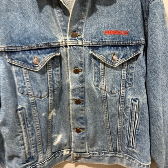 Vtg DURACELL LOVE ANIMAL Denim Jean Jacket - Picture 4 of 12